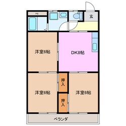 高茶屋駅 徒歩15分 1階の物件間取画像